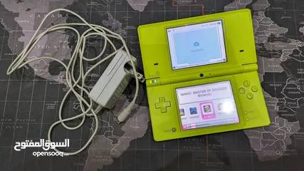  1 Nintendo DSi Lime Color homebrew 32GB SD card دي اس عليه العاب بلاش