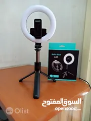  10 Level 3 selfie stick l07 ring light حامل للهاتف مع إضاءة  رينج لايت بالوان متعددة واحجام متعددة 