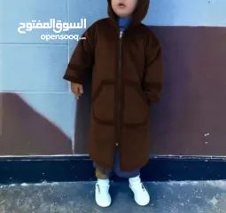  1 فروة شتوية للأطفال بقبعة مدمجة