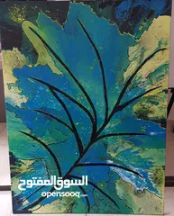  6 لوحه فنيه كانفاس مرسومه باليد