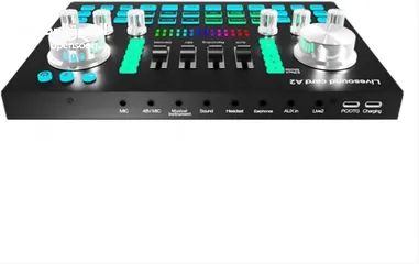  4 كرت صوت للبث المباشر و التيكتوك والتسجيل A2 USB Live Sound Card