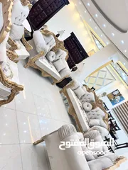  7 غرفه سفره مع كنب 9مقاعد خشب زااان