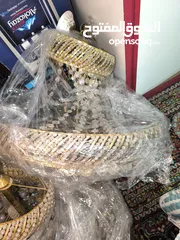  2 ثريات كىيستال مستعمل بحاله متوسطة