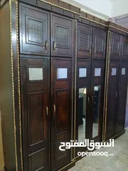  5 خزانة كبيرة 6 ضرفات طابقين خشب لاتيه بالكامل مش ناقصها شي دهان جديد و فصالات و ايدين كلو جديد