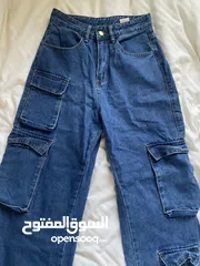  3 بنطلون جينز كارقو جديد سايز 26 لون ازرق غامق تقريبا واسع السعر جدا قماشته جميله ومريحه