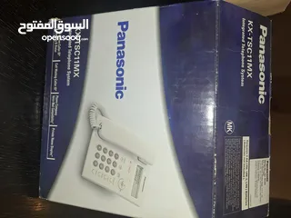  2 تلفون Panasonic لون اسود كاشف للارقام مستعمل وبحالة ممتازة للبيع