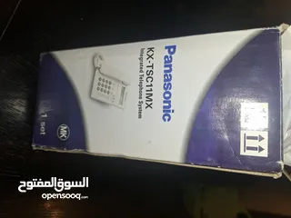  3 تلفون Panasonic لون اسود كاشف للارقام مستعمل وبحالة ممتازة للبيع