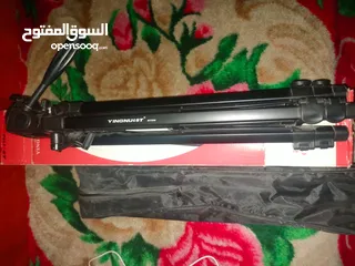 9 camera trpod حامل ثلاثي القوائم احترافي من الألومنيوم, باللون الأسود