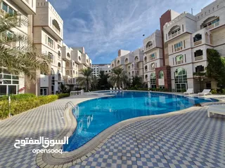  9 3 + 1 BR Spacious Apartment with Large Balcony and Pool View in Muscat Oasis