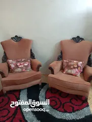  4 طقم جلوس 9 مقاعد متحرك مراكي وقعدة خشب زان وظغط إسفنج عالي