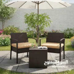  6 طقم جلسة خارجية أنيق ومريح استمتع بأوقات الراحة والاسترخاء في الحديقة أو       البلكونة مع هذا الطقم