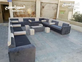  13 عرض خاص على جلسات الخليجية 17 مقعد + طقم طربيزاط مع مراكي + 10 مخدات