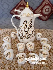  1 دلة قهوة مع فناجين