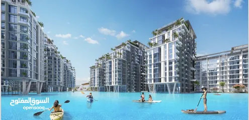  2 شقة على البحيرة الكريستالية مع شاطئ خاص في دبي