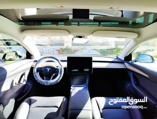  23 تيسلا 2023 MODEL 3 فحص كامل 4 جـيـد ممشى قليل 20 الف بحالة الوكالة لون فيراني مميز بسعر محرووق ولقطة