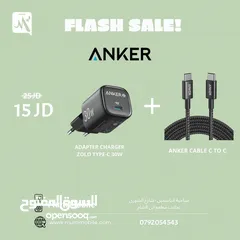  1 Anker adaptar 30 w + cable C to C