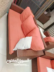  2 طقم راتان ثلاثية و 2 مفرد + طاولة
