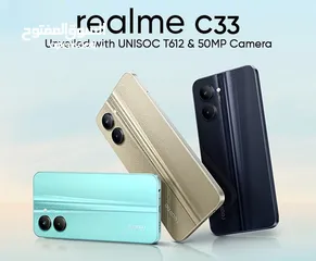  4 عرض خااص : Realme C33 128gb - هاتف جديد - ضمان وكيل سنة بأقل سعر من دكتور فون