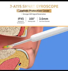  3 جهاز تنظيف الأذن وازاله الشمع مزود بكاميرا عاليه الدقه يستخدم في العيادات الخاصه او الاستخدام الشخصي