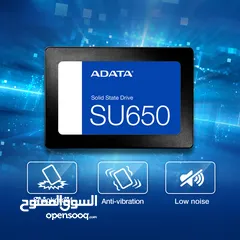  3 هارد دسك اس اس دي دي داخلي لأجهزة الكومبيوتر 256GB ADATA SU650 3D NAND 15X GAMING SSD