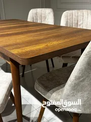  1 للاناقه عنوان لعشاق الذوق الرفيع طاولة سفره تركي اصلي 6كراسي تتكبروا وبتتصغر أحدث موديلات "