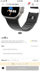  8 Apple Watch band  49,45,44,42mm  حزام ساعة ابل. stainless steel