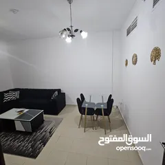  4 باطلاله مفتوحه غرفتيين وصاله مفروشه بالكاامل للإيجار الشهري في ابراج الستي النعيميه