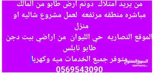  1 بيع ارض في نصاريه طابو