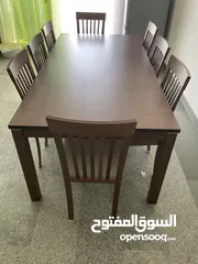  5 8 seater dining table with chairs (Bought from Pan)