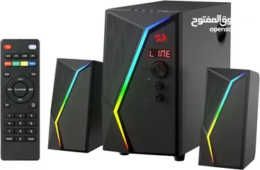  8 Redragon GS520 PRO Computer Gaming Speakers with Subwoofer, 2.1 Channel RGB سماعات مع اضاءة صوت صح