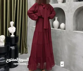  5 فستان بجنن  المقاسات : 1 بلبس من 38+40 مقاس 2 بلبس 42+44 النعومة والأناقة والجمال