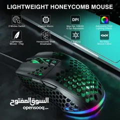  5 SOLAKAKA SM900 Wired Gaming Mouse with Honeycomb Shell USB ماوس سلكي للالعاب بألوان مختلفة
