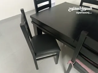  5 طاولة سفرة خشب زان