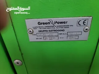  4 مولد ماطور كهرباء الماركة: Green Power GP40 قرين باور Green Power إيطالي  اشتغل قليلة العداد: 7992 س