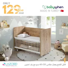  2 تخت بيبي خشب تركي بحالة ممتازة وكأنه جديد مع فرشة