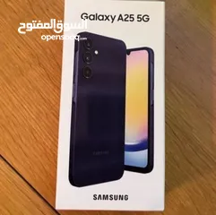  3 سامسونغ جالكسي A25  ضمان ساركو يدعم 5G مساحة 256 جيبي والرام 8 جيبي جديد ضمان سنة