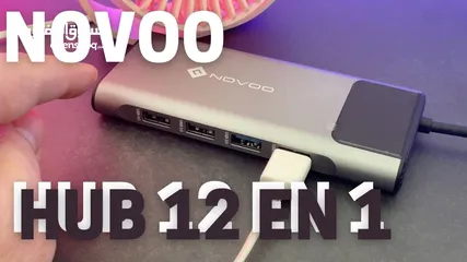  6 Recensione Hub USB-C Novoo 12 in 1: un accessorio دوكشنيشن متععدة 12 في 1  تحويلة