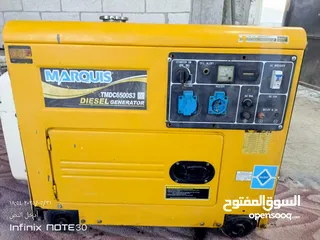  2 مولد كهرباء ديزل 6 كيلو ونص بحاله الوكاله