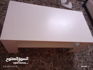  3 طاولة وسط لون ابيض  طاولة شاشة لون ابيض