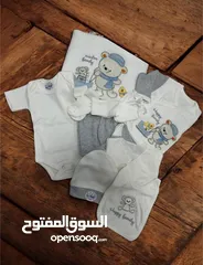 11 التوصيل متاح لكل فلسطين ، طقوم بيبي تركي قطن 100# ، الطقم الواحد بتكون من 10 قطع