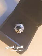  2 خاتم ستاتي ياقوت ازرق مع حواف الماس + فضه925