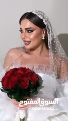  4 فستان عروس مع طرحه