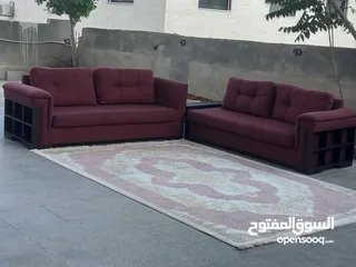  1 طقم كنب بحاله جيده جدا للبيع الموقع عمان الجبيهه