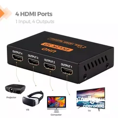  9 للبيع هاب موزع كيابل اج دي ام اي splitter  HDMI 4K للشاشات 4 منافذ يشغل 4 شاشات في وقت واحد