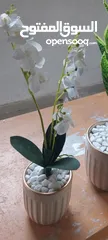  4 شجر زينة وورد صناعي