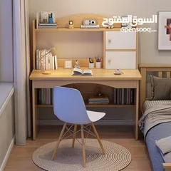  14 مكتب دراسي كامل متكامل مكتب مثالي مع سطح مكتب واسع خشب مقاوم للخدوش وسهل التنظيف والتركيب