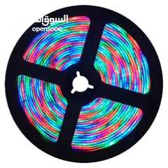  3 حبل ملون LED ليد لاصق اضائه ديكور مع ريموت تحكم يضي كل الالوان 5 مترLED RGB