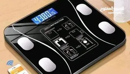  1 ميزان اشخاص ذكي لقياس نسبة الدهون والعضلات  الميزان يتحمل وزن الى 180 كغم  قياس الوزن بدقة عالية