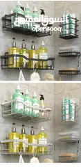  10 Adhesive Shower Caddy, 5 Pack Rustproof Stainless Steel Bath Organizers, No Drilling Bathroom Shelf