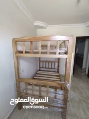  2 سرير بدورين خشب زان